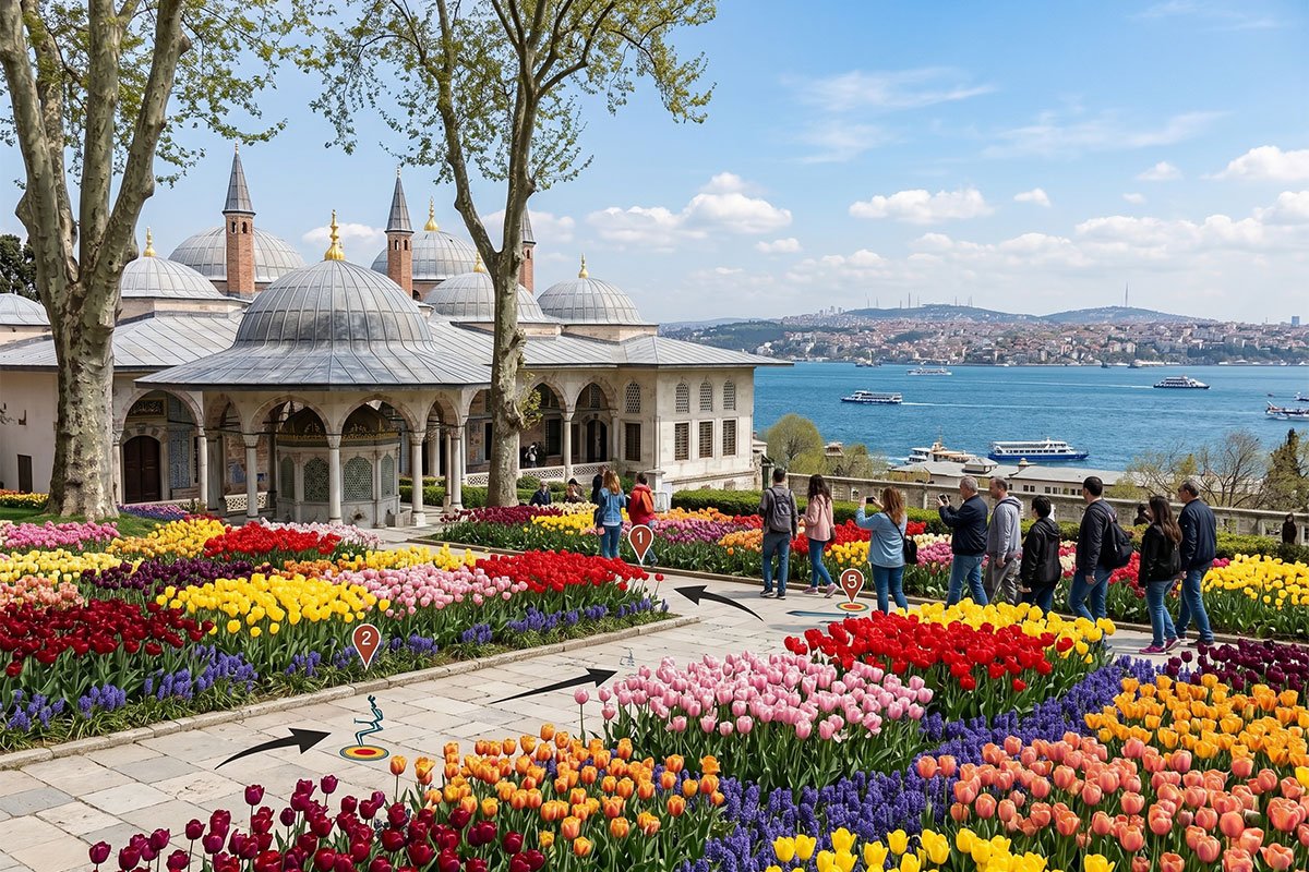 Visiting Topkapi Palace in Spring: The Tulip Festival & Gardens